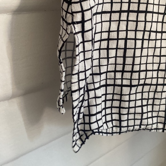 Eileen Fisher Bateau Neck Grid Tank Bone - Picture 12 of 13